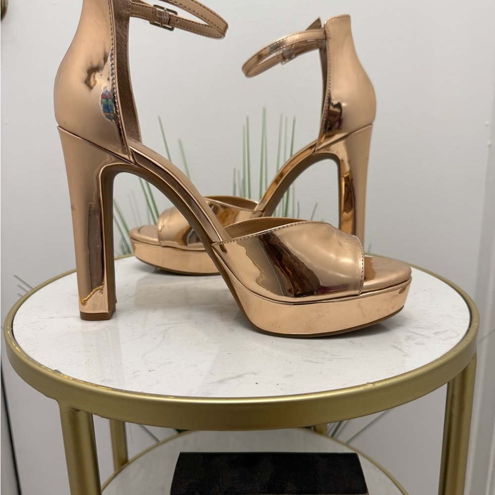 INC Elegant Rose Gold Platform Heels NWOT